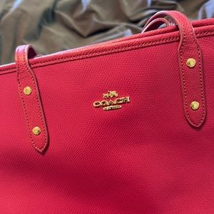 Coach Pink Fuschia Town Tote Bag Purse